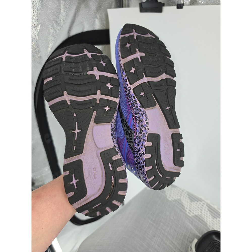Brooks Ghost 14 Purple Leopard Print Running Shoes Womens 1203561B567 - Picture 8 of 9